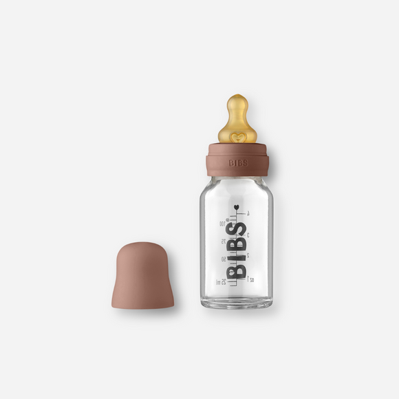 BIBS - Baby Glass Bottle Complete Set 110ml - Woodchuck