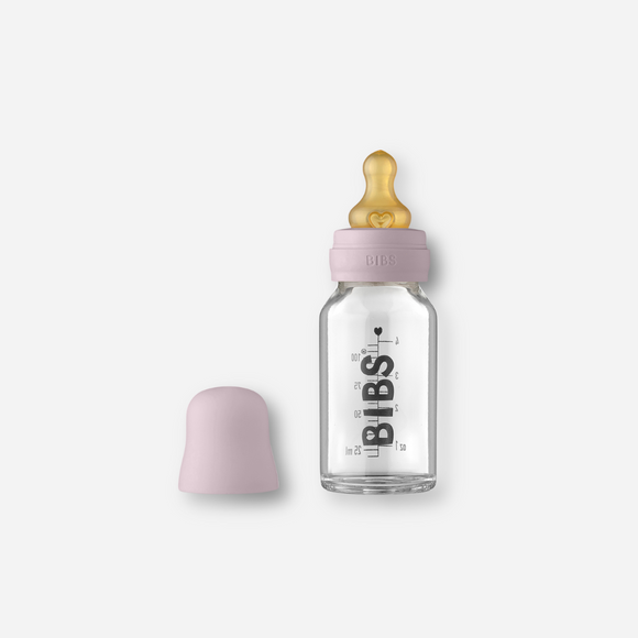 BIBS - Glass Baby Bottle Complete Set 110ml - Dusky Lilac