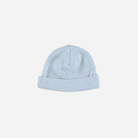 Bebe Organics - Bebe Hat - Blue Pointelle