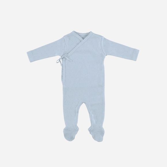 Bebe Organics - Bebe Wrap Overall - Blue Pointelle
