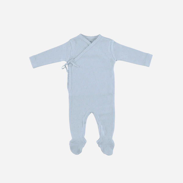 Bebe Organics - Bebe Wrap Overall - Blue Pointelle