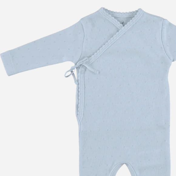 Bebe Organics - Bebe Wrap Overall - Blue Pointelle