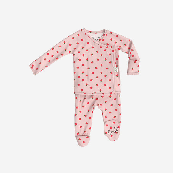 Bonsie Skin to Skin Babywear -  Footie - Strawberries