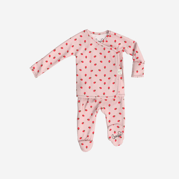 Bonsie Skin to Skin Babywear -  Footie - Strawberries