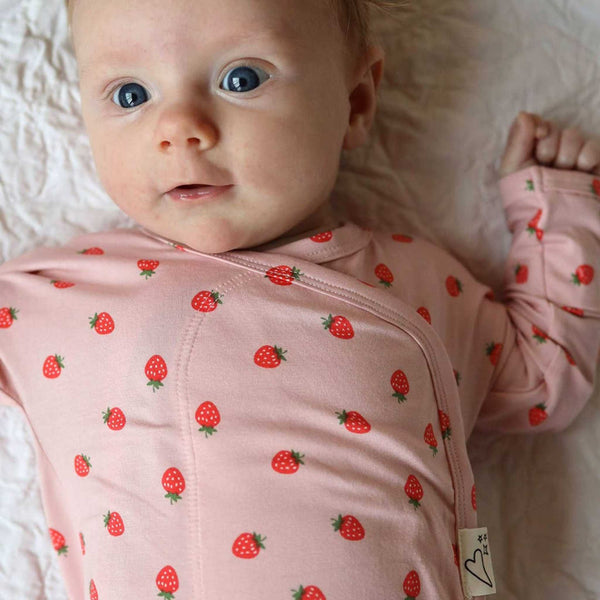 Bonsie Skin to Skin Babywear -  Footie - Strawberries