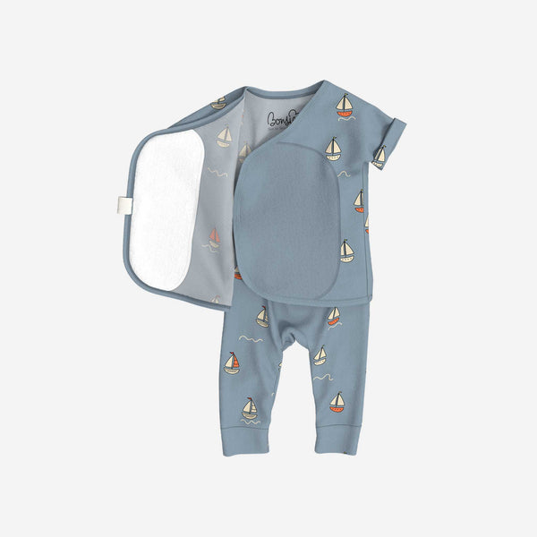 Bonsie Skin to Skin Babywear - Footless Short Sleeve - Ahoy Baby