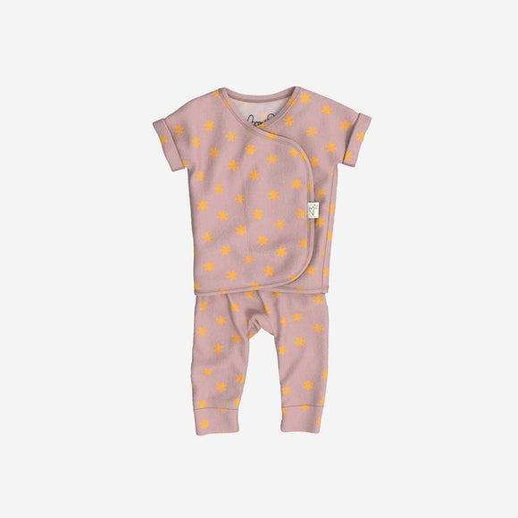 Bonsie Skin to Skin Babywear -  Footless Short Sleeve - Galaxy Gleam