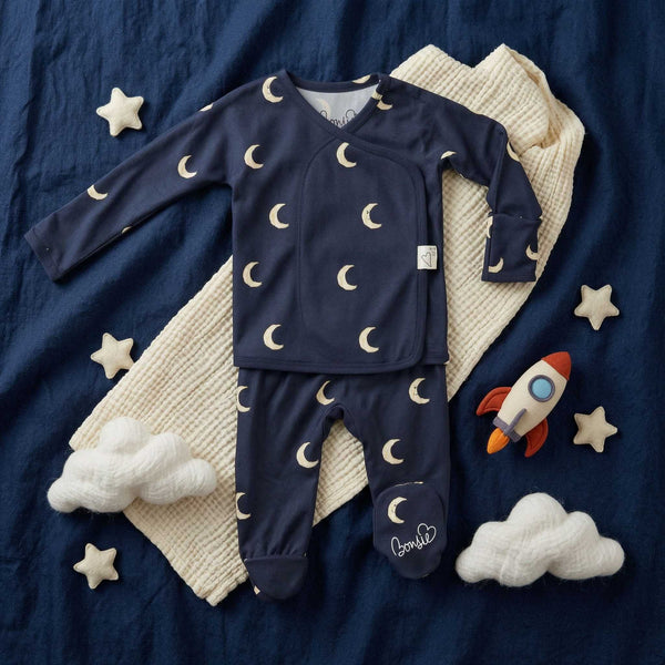 Bonsie Skin to Skin Babywear - Skin to Skin Footie - G'night Moon
