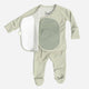 Bonsie Skin to Skin Babywear - Skin to Skin Footie - Mint Twist Stripe