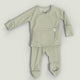 Bonsie Skin to Skin Babywear - Skin to Skin Footie - Mint Twist Stripe