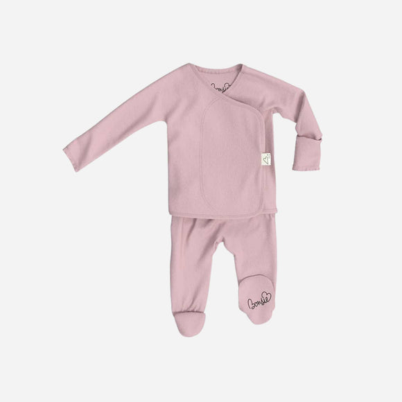 Bonsie Skin to Skin Babywear - Skin to Skin Footie - Peony 