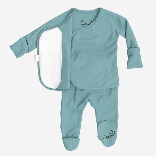  Bonsie Skin to Skin Babywear - Skin to Skin Footie - Ripple