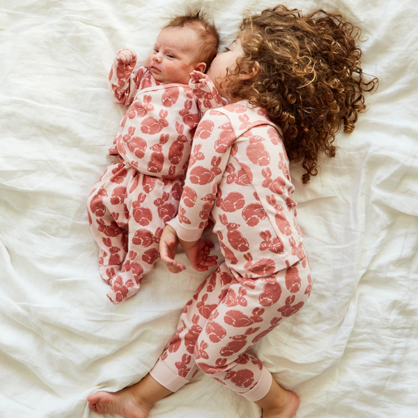 Lewis - Lewis is Home - Bunny Pajama Set - Rosewood