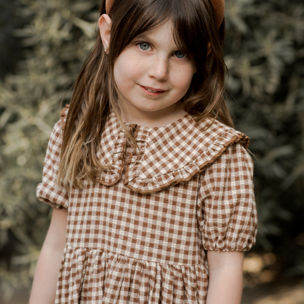 Rylee + Cru - Camille Dress - Brown Gingham