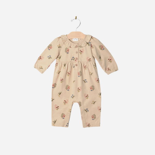 City Mouse - Frill Collar Romper - Mushrooms