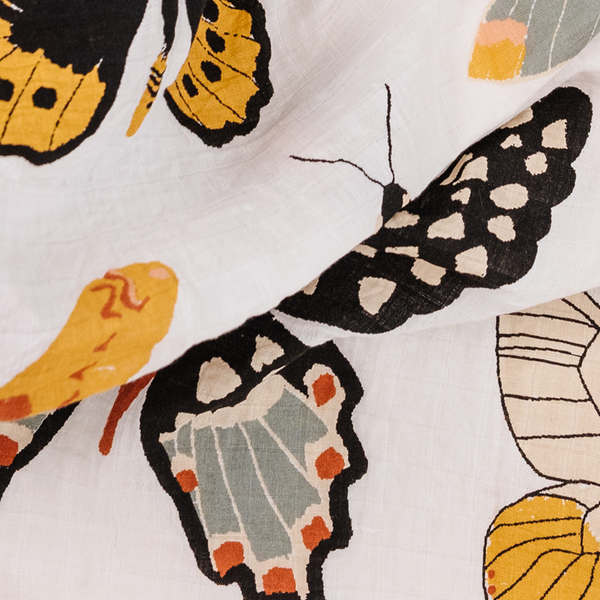 Clementine Kids - Butterfly Collector Cotton Muslin Swaddle