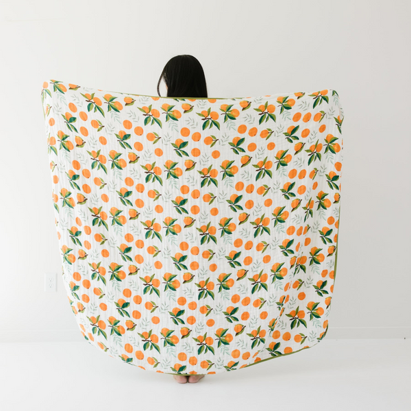 Clementine Kids - Large Clementine Cotton Muslin Throw Blanket