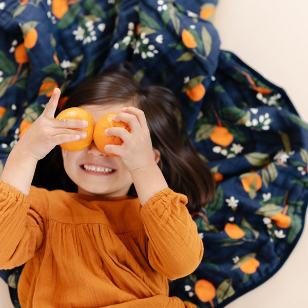 Clementine Kids - Orange Blossom Cotton Muslin Quilt