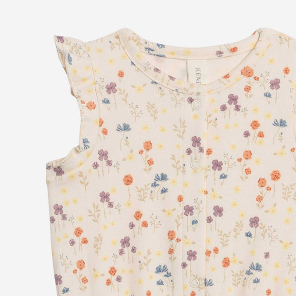 Colored Organics - Amelia Romper - Margot Floral / Barn + Sea