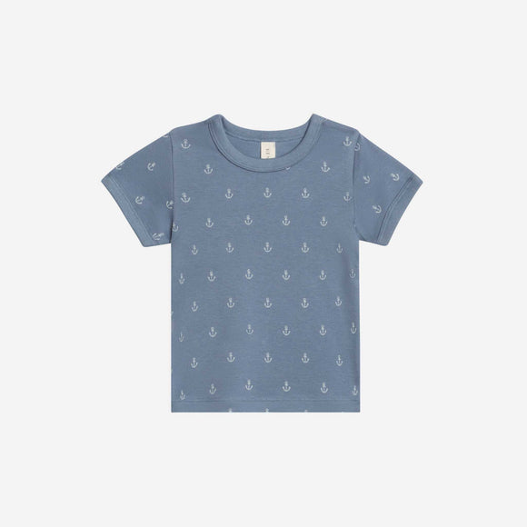 Colored Organics - Andy Ringer Tee - Anchor / Sea + Powder