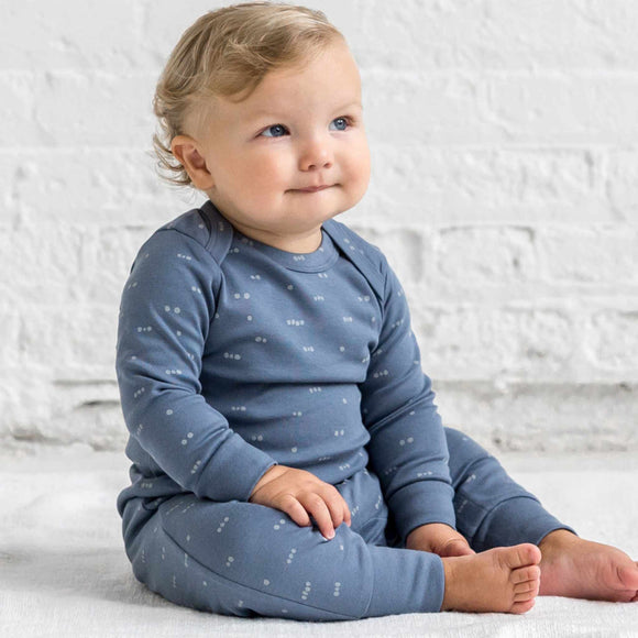 Colored Organics - Aspen Romper - Tridot/Denim + Mist