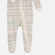 Colored Organics - Baby Peyton Footed Sleeper - Fairisle/Teal