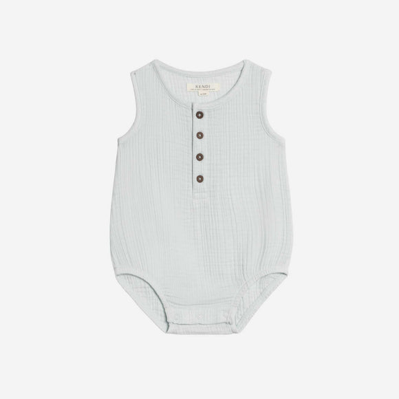 Colored Organics - Bowie Muslin Bubble Romper - Powder