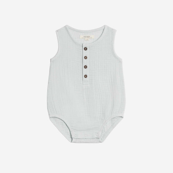 Colored Organics - Bowie Muslin Bubble Romper - Powder