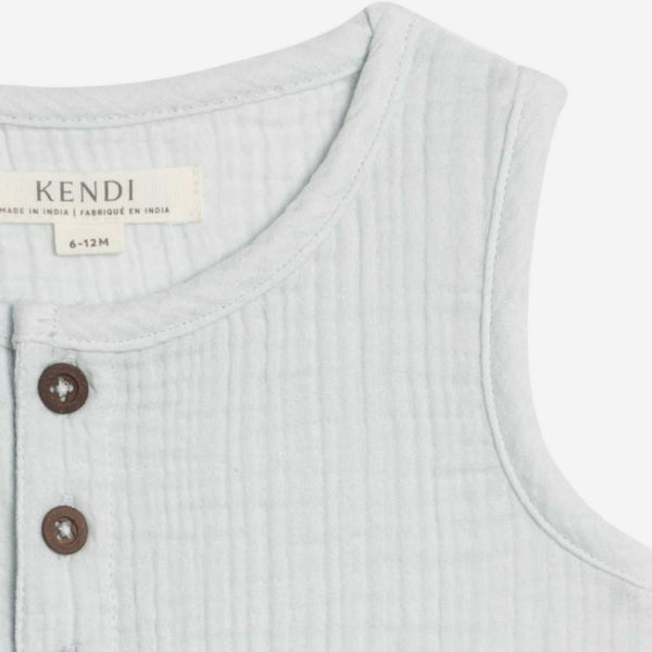 Colored Organics - Bowie Muslin Bubble Romper - Powder