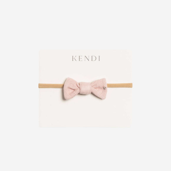 Colored Organics - Brushed Back Pointelle Dainty Bow - Haran Floral