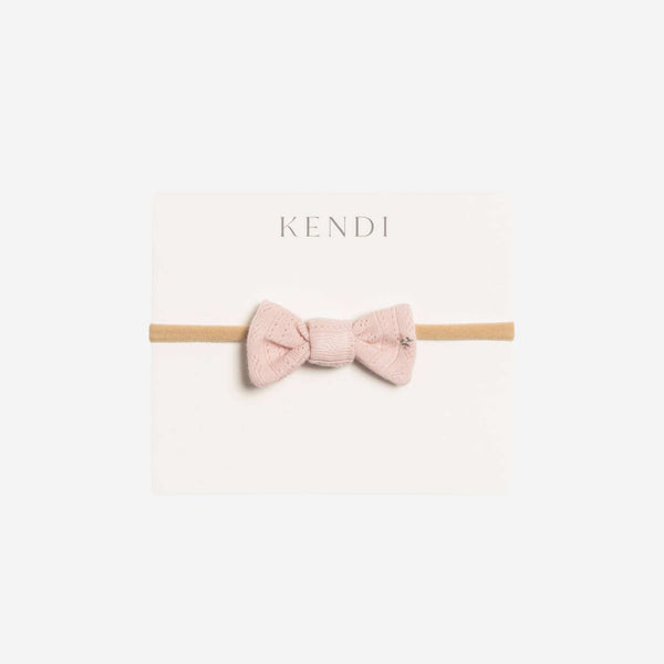 Colored Organics - Brushed Back Pointelle Dainty Bow - Haran Floral