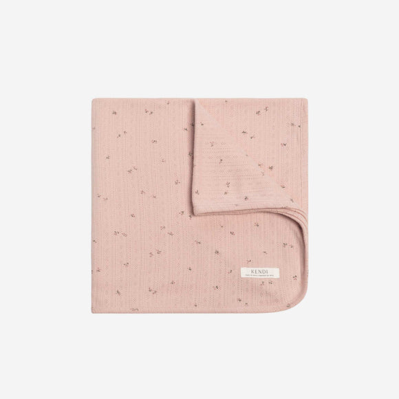 Colored Organics - Brushed Pointelle Swaddle Blanket - Haran Floral