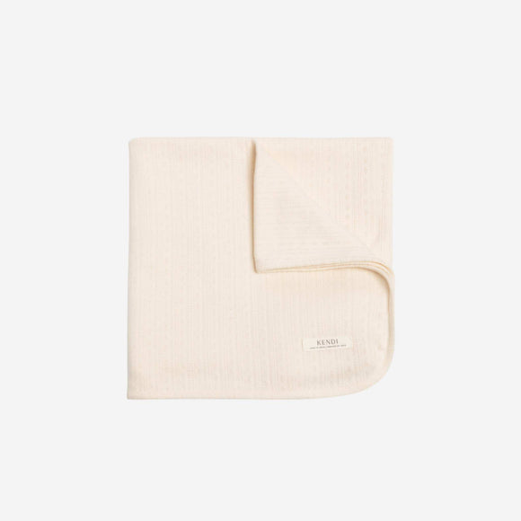 Colored Organics - Brushed Pointelle Swaddle Blanket - Ivory