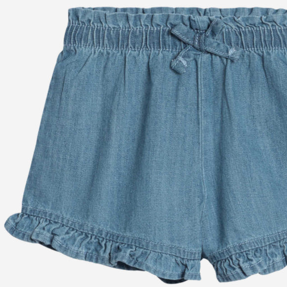 Colored Organics - Callie Chambray Ruffle Waist Short