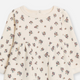 Colored Organics - Fran Fleece Cuff Sleeve Dress -Tempe Floral / Fog + Chestnut