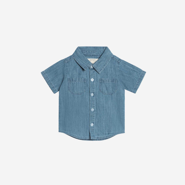 Colored Organics - Graham Chambray Collared Button Down Shirt