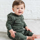 Colored Organics - Greer Fleece Hooded Zipper Romper - Bent / Pine