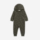 Colored Organics - Greer Fleece Hooded Zipper Romper - Bent / Pine