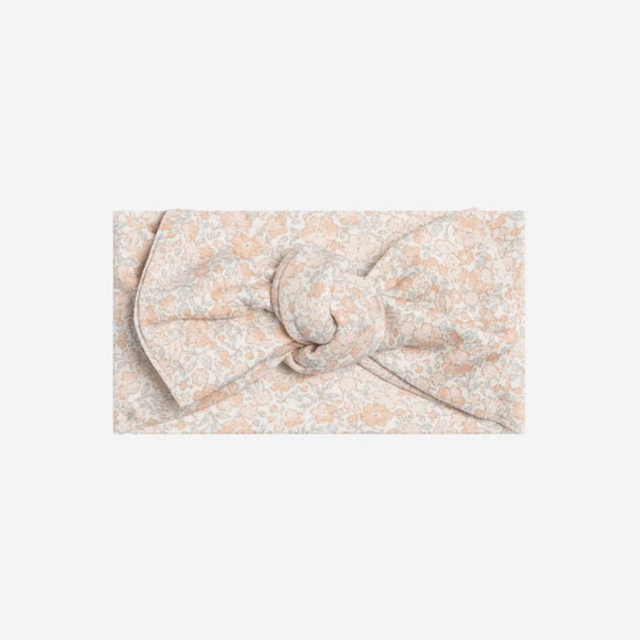 Colored Organics - Hattie Bow Wrap - Belmont Floral / Shell + Powder