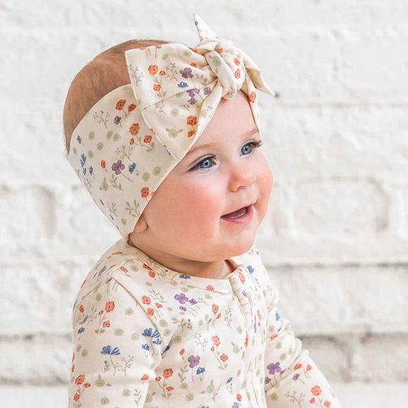 Colored Organics - Hattie Bow Wrap - Margot Floral / Barn + Sea 