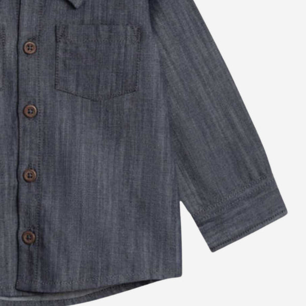 Colored Organics - Hayes Chambray Long Sleeve Collared Shirt