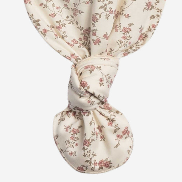 Colored Organics - Indy Kimono Gown - Agnes Floral / Raspberry + Mauve