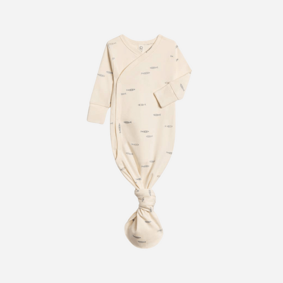 Colored Organics - Indy Kimono Gown - Fish Marino / Rain