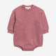 Colored Organics - Jamie Fleece Bubble Romper - Hearts / Raspberry