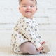 Colored Organics - Jamie Fleece Bubble Romper - Tempe Floral / Fog + Chestnut