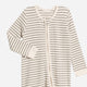 Colored Organics - Kit Ribbed Zipper Footed  Sleeper - Olive Stripe