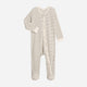 Colored Organics - Kit Ribbed Zipper Footed  Sleeper - Olive Stripe