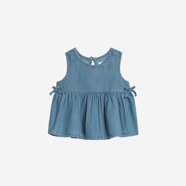 Colored Organics - Lana Chambray Ruffle and Bow Tank