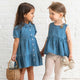 Colored Organics - Lana Chambray Ruffle and Bow Tank