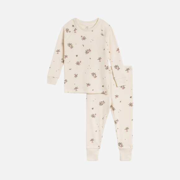 Colored Organics - Organic Baby & Kids Long Sleeve Jammies - Mistletoe/Mulberry